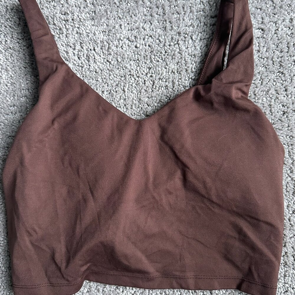 brown tank with bra insert